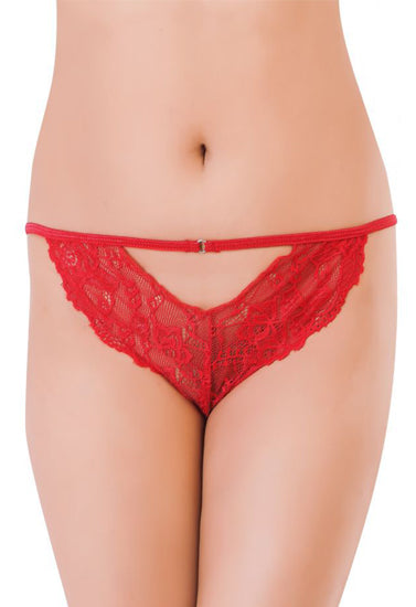 Beautiful Lace Red Women's Cheekies ( Pack of 1 )