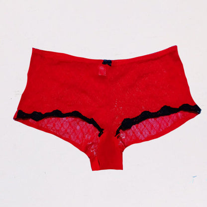Snazzy Full Lace Sexy Red Boyshort(SOLD OUT)