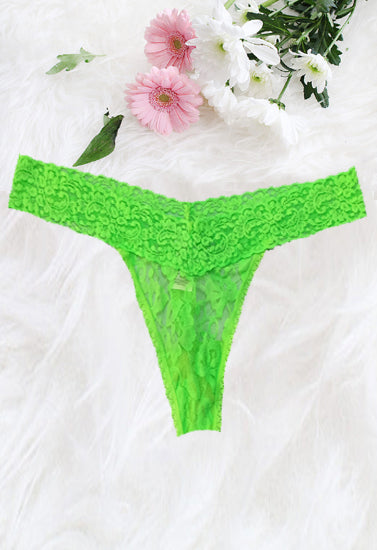 Snazzy Soft & Flexible Neon Green Lace Thong(SOLD OUT)