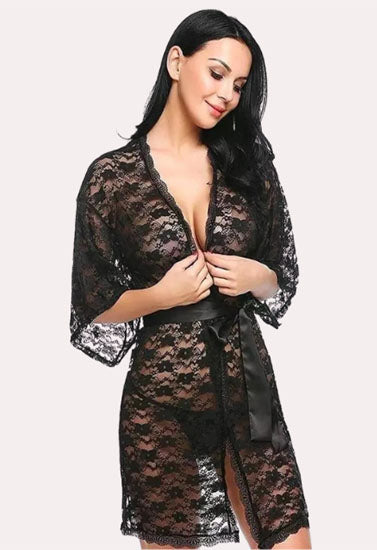 Soft & Lightweight Transparent Lace Robe