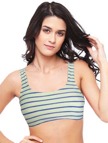 Women's Double Stripes Cute Fantasie Sports Bra