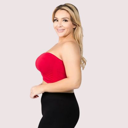 Red Hot Tube Bandeau Bra Top for Women